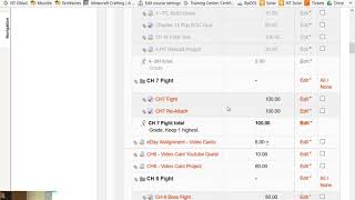 Making a Moodle item extra credit