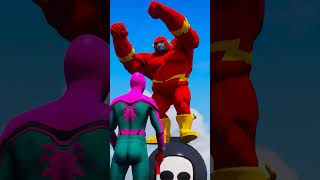 GTA V : Ragdolls Spider man vs hulk family jumps 😯| #shorts