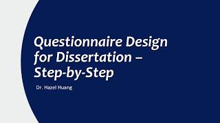 Questionnaire Design: A Step-by-Step Guide