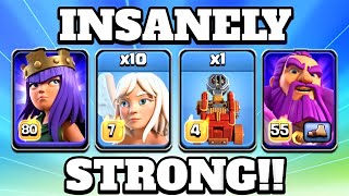 Queen Walk + 10 Healer + Warden Walk = INSANELY STRONG! Th14 Super Witch Attack & More | Th14 Attack