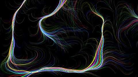 Colored Perlin Particle Field, 1000 particles for 1000 steps