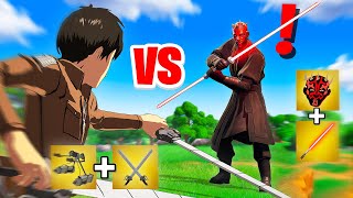 BOSS STAR WARS vs BOSS ATTAQUE des TITANS sur FORTNITE !