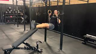 Feet Elevated Ring Pull-up