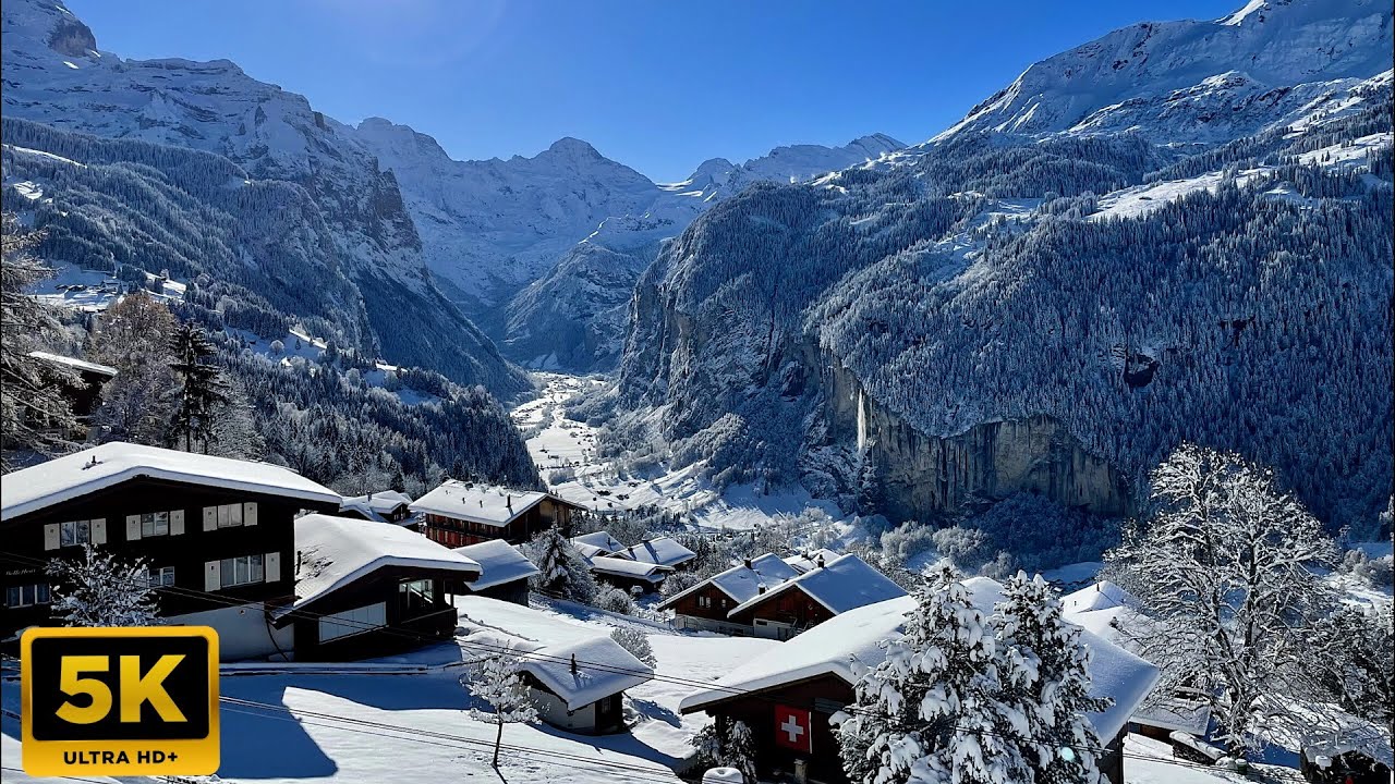 WINTER IN WENGEN 🇨🇭❄️ Switzerlands car free mountain village - 5K walking tour