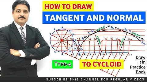 HOW TO DRAW TANGENT AND NORMAL TO CYCLOID OF TYPE 4 | ENGINEERING DRAWING | ENGINEERING GRAPHICS