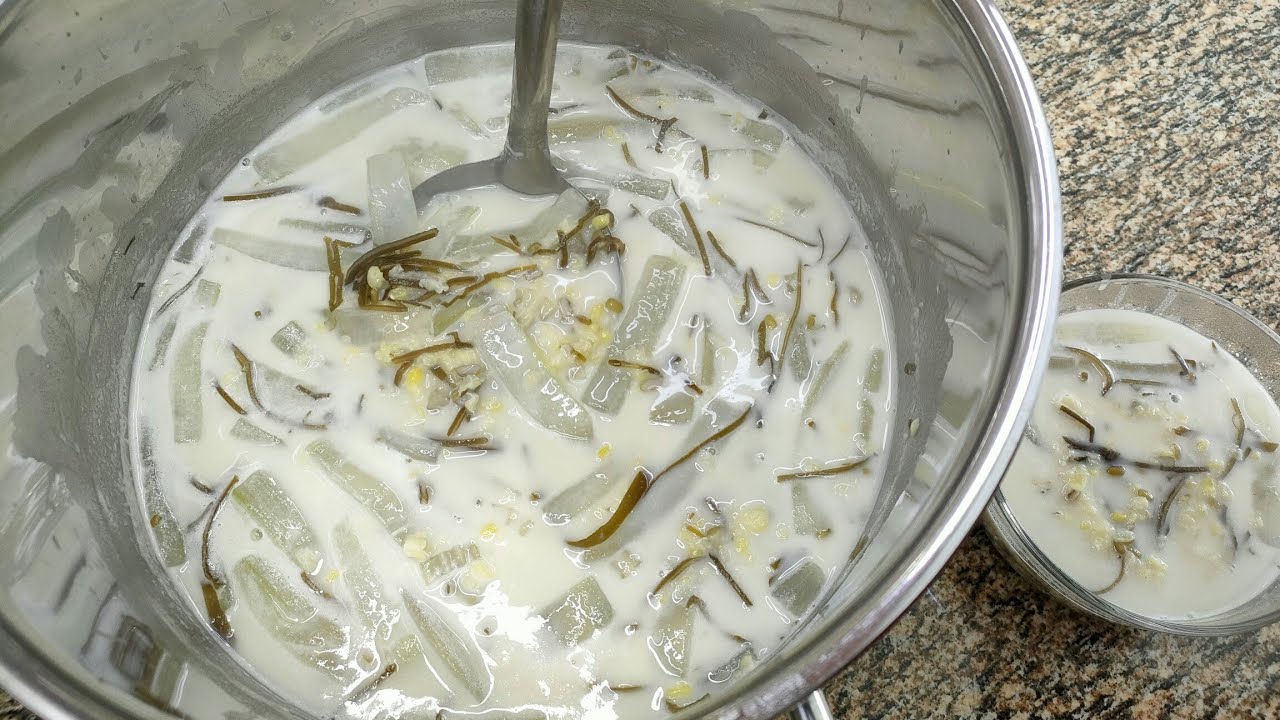 Hướng dẫn Cách nấu chè nha đam – Chè Đậu Xanh Nha Đam Nước Cốt Dừa đơn giản thanh mát