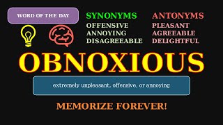 Stop Saying "Annoying"! Use OBNOXIOUS Instead ✨ Vocabulary Upgrade