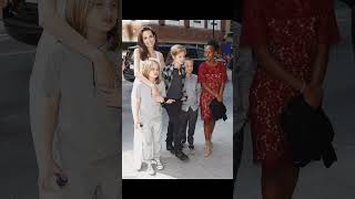 Angelina Jolie and Brad Pitt with kids #youtubeshorts #shorts