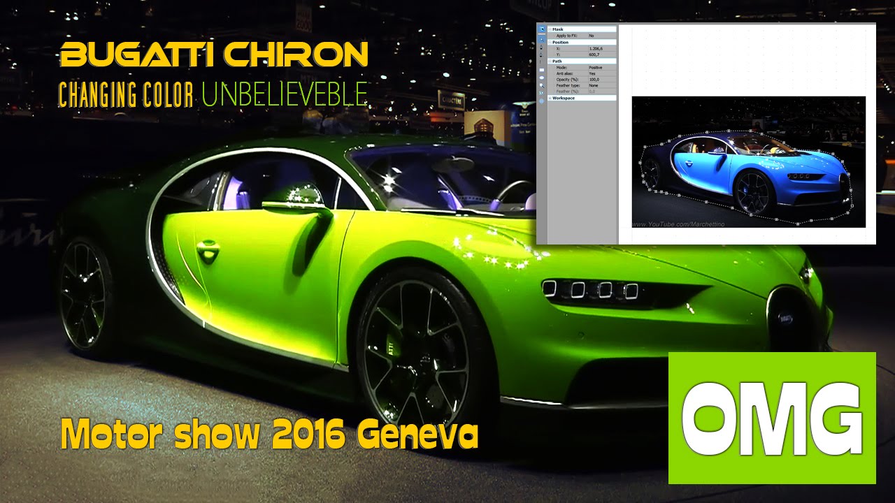 Bugatti Chiron with electric paint Simulation unbelieveble changing ...