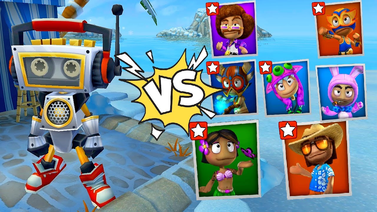 Cassett Bot Vs Seven Bosses Battle | Beat Bot New Outfit | BB Racing 2
