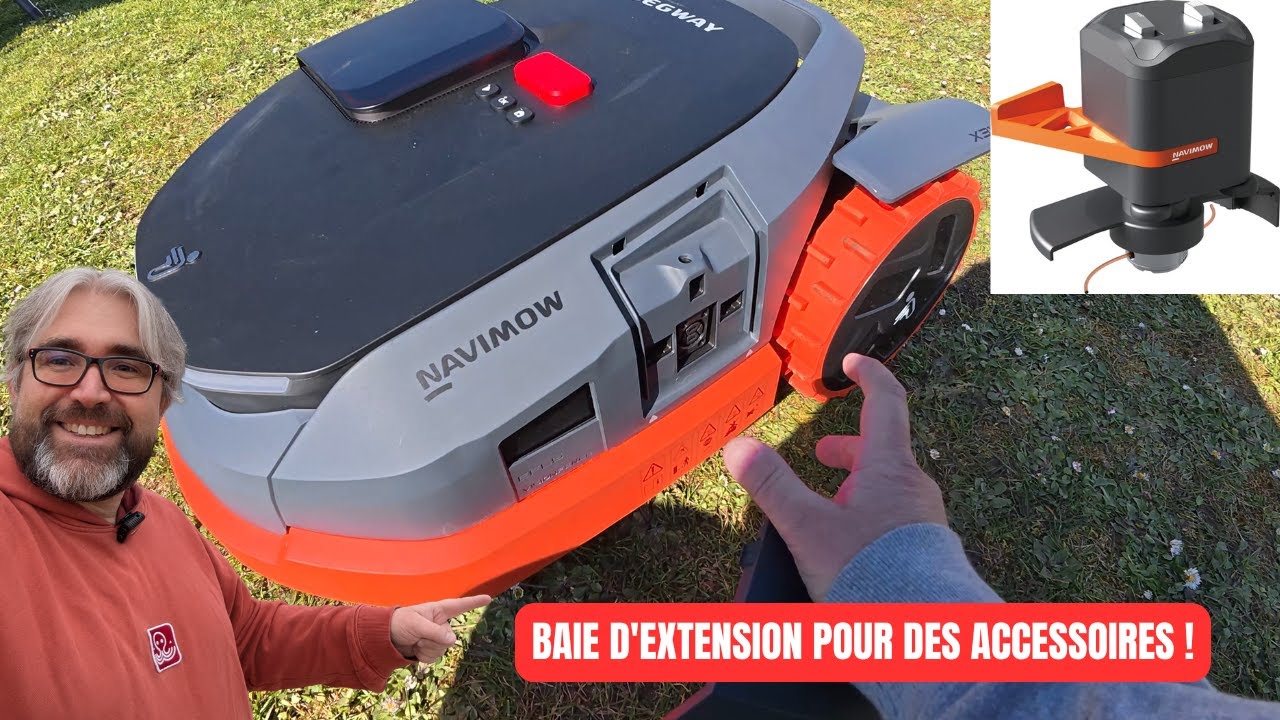 Découverte Segway Navimow X3 | Robot tondeuse | Un coupe bordure en extension.