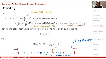 Lecture 2021 Numerical Methods: Session 03: Computer Arithmetic (3): Floating Point Numbers (2)