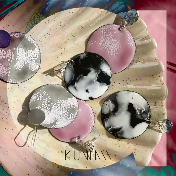Imaginary Planet earrings now stocked at Kuwaii