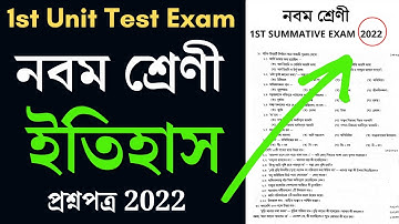 class 9 History 1st unit test question paper 2022 class 9 history first summative test