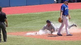 MIL@TOR: Maldonado slides headfirst to reach on bunt