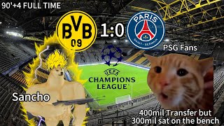 CAT MEMES FOOTBALL - Borussia Dortmund VS PSG 1-0 Champions League 23/24 Semi-Final Highlights