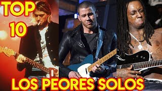 TOP 10 PEORES Solos De Guitarra De La Historia