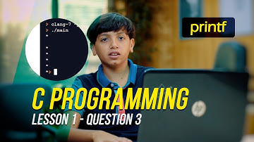 C Programming (printf) - Lesson 1(Q3) - (Youssef Mohamed)