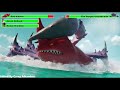 The sea beast 2022 monster battle with healthbars
