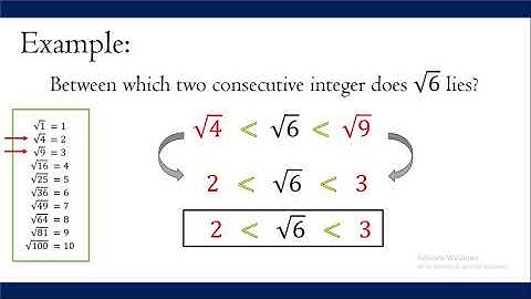 Two CONSECUTIVE Integers where the SQUARE ROOT lies