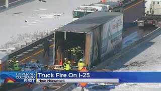 I-25 Reopens Near Greenland After Semi Fire