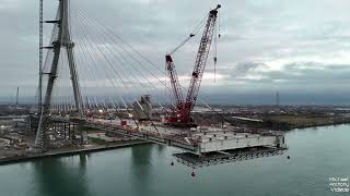 Gordie Howe International Bridge Construction Site 12/4/2023 | Detroit, Michigan