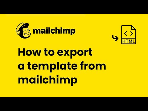 Mailchimp export html tutorial