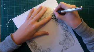 Cutting a birth announcement design (speeded up video)
