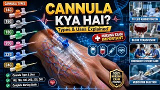 Cannula Kya Hai? | Types of Cannula & Their Uses Explained in Hindi | IV Cannula Complete Nursing