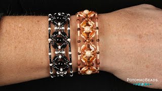 Kleo's Memory Wire Bracelet - DIY Jewelry Making Tutorial by PotomacBeads