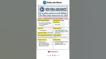 NIACL Recruitment 2025 | New Vacancy 2025 | Daily Job Alerts #shorts