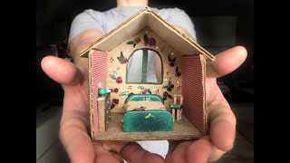 Миниатюрный домик из картона. DIY miniature cardboard house.