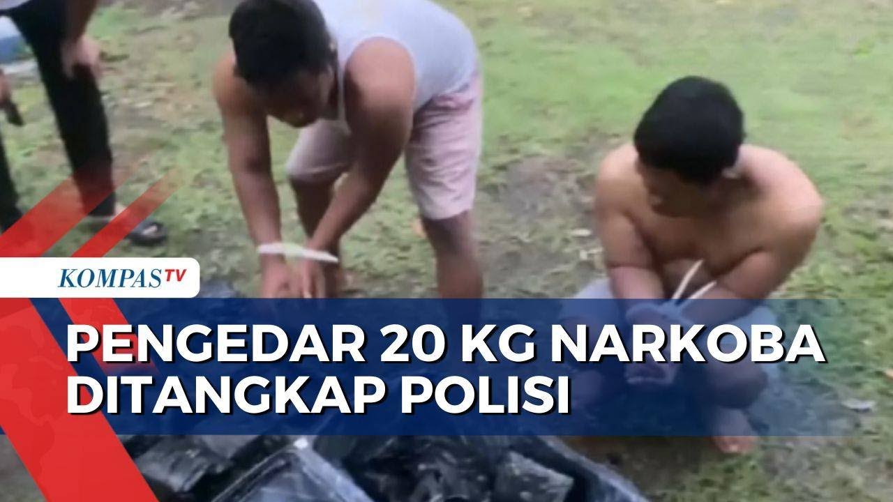 Detik-Detik Polisi Tangkap 2 Tersangka Pengedar Narkoba 20 Kg di Bengkalis