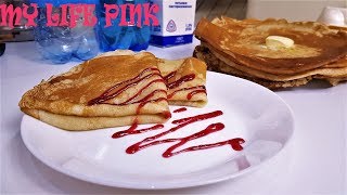 Simple pancakes on mineral water Food ASMR, and recipe DELICIOUS AND FAST