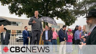 Crowd Gathers In Solidarity Outside Toronto Jewish School Hit With Gunfire