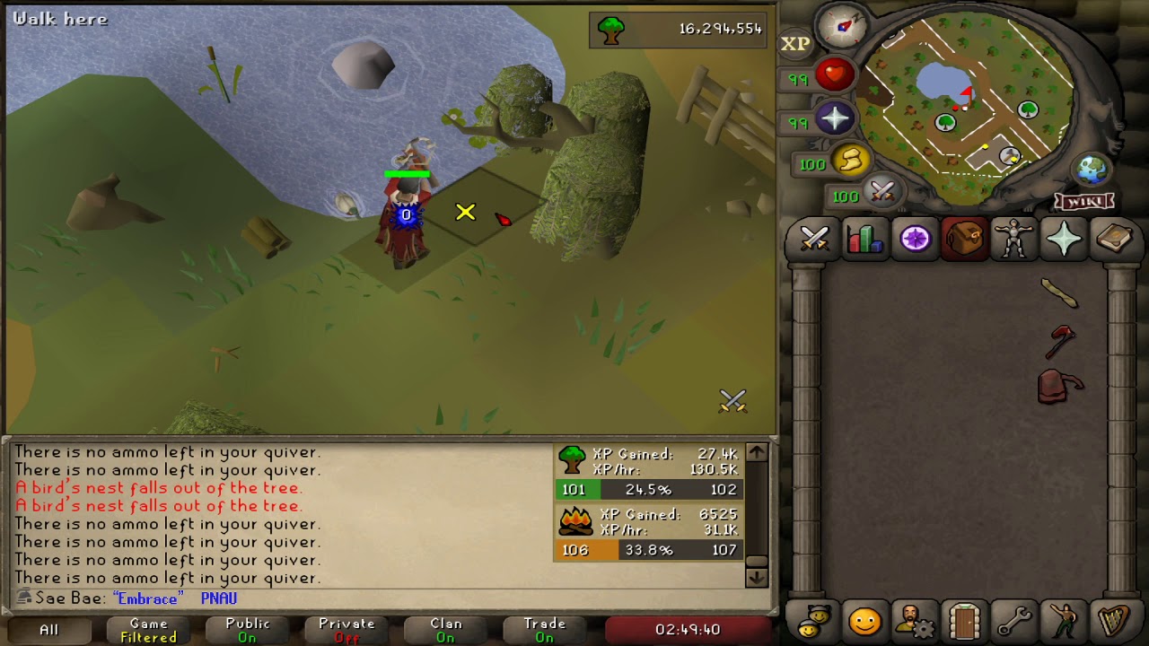 2Tick Willows in Woodcutting Guild (130k xp/hr) YouTube