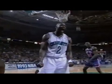 Charlotte Hornets on X: #TBT to 1992: Larry Johnson goes up for a dunk  during the @NBA All-Star Slam Dunk Contest in Orlando. #HornetsHistory   / X