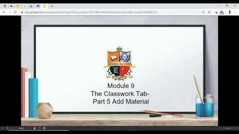 ECISD Google Classroom Module 9 Add Material