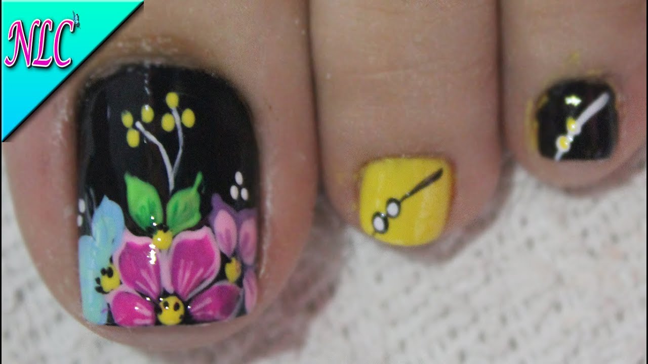 Decoracion De Unas Para Pies Flor Y Frances Flowers Nail Art French Nail Art Nlc By Nailslucerocordoba