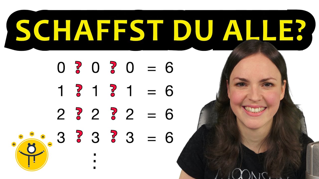 Mathe RÄTSEL – Alle Gleichungen sollen 6 ergeben! Schaffst du's?