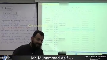 CAF 08 - AUDIT   LECTURE # 47  BY SIR ASIF   SEPTEMBER 2024 ATTEMPT