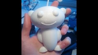 3d Printing Reddit Snoo Alien - Timelapse