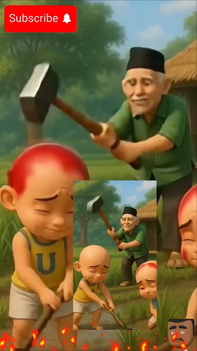 UPIN IPIN YANG SEDANG NGERUSAK SAWAH DI PUKULIN TOK DALANG #upinipin #upinipinterbaru#trendingshorts
