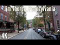 Jim Thorpe, Pennsylvania | Rainy day walk | USA | 4K