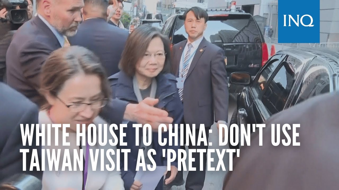 White House says China should not use Taiwan stopover as pretext to step up 'aggressive activity'