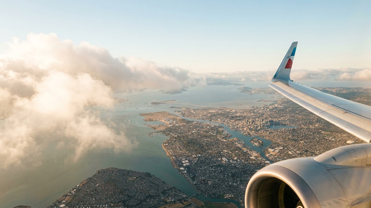 アメリカン航空1097便 Boeing B737-800 サンフランシスコ離陸と