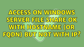 Access on Windows Server file share OK with hostname (or FQDN) but not with IP?
