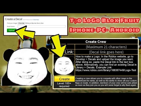 Roblox) Tạo Logo Crew Cho Máy Android - Blox Fruit - YouTube