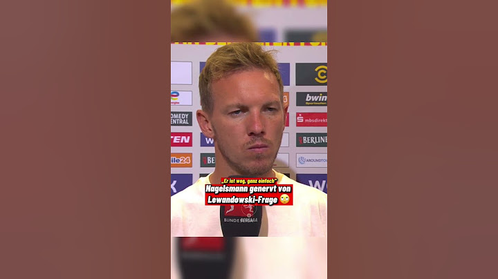 Nagelsmann genervt von Lewandowski-Frage 🙄