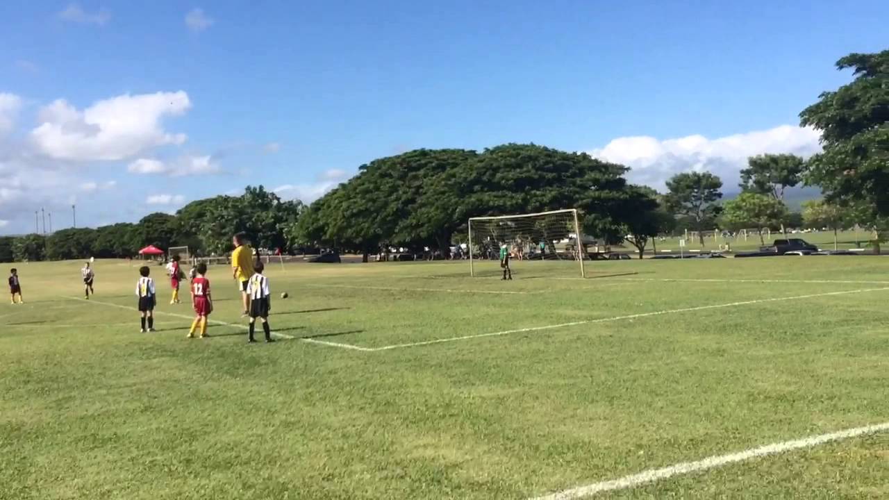 Logan Aurio Penalty Shot Waipio Soccer Complex AYSO Soccer Hawaii Fall